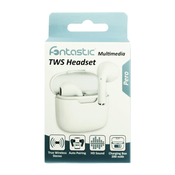 Auricolari Wireless BT v5.1 con Custodia di Ricarica 2 in 1 Bianco - immagine 2