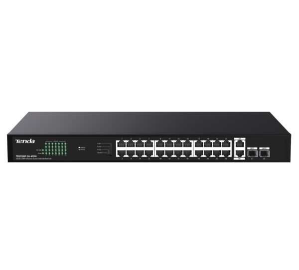 Switch Ethernet 26GE+2SFP con PoE a 24 porte, TEG1128P-24-410W - immagine 3