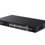 Switch Ethernet 26GE+2SFP con PoE a 24 porte, TEG1128P-24-410W
