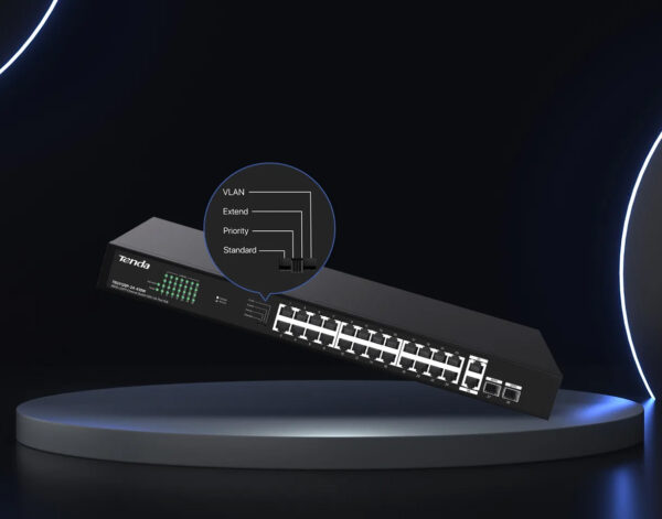 Switch Ethernet 26GE+2SFP con PoE a 24 porte, TEG1128P-24-410W - immagine 7