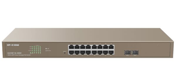 Switch PoE Cloud Managed 16GE+2SFP, G3318P-16-250W - immagine 3