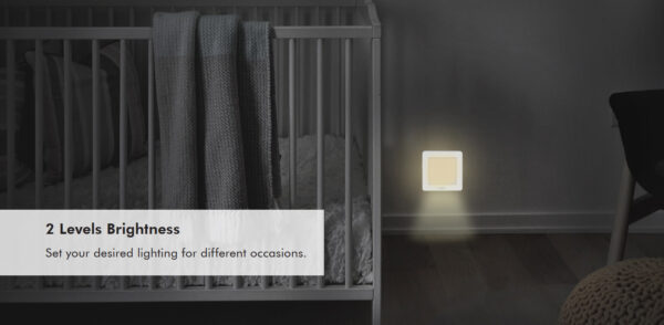 Luce Notturna LED Quadrata con Sensore Crepuscolare Bianco Caldo - immagine 5