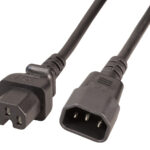 Cavo di Alimentazione C14 / C15 (180&deg;) per Dispositivi a Caldo 2m