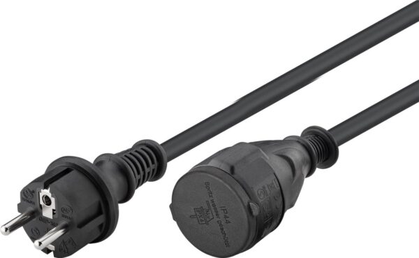 Cavo Alimentazione Schuko Maschio / Femmina da Esterno 10m Nero - immagine 2
