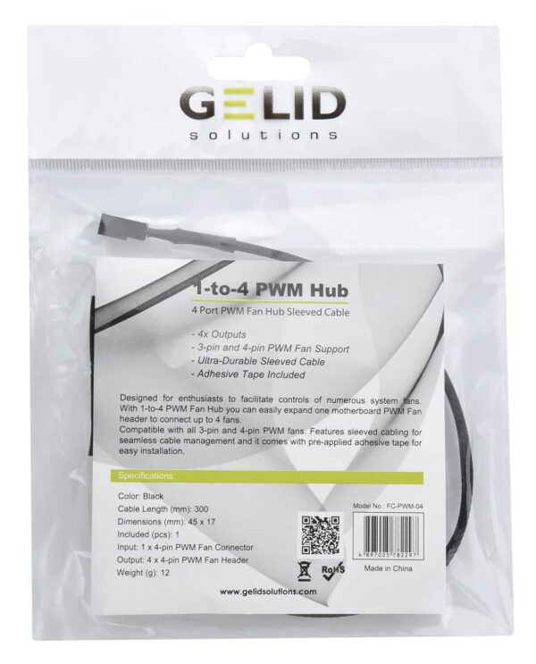 Cavo di Alimentazione per Ventole Hub Splitter PWM da 1 a 4 - immagine 2