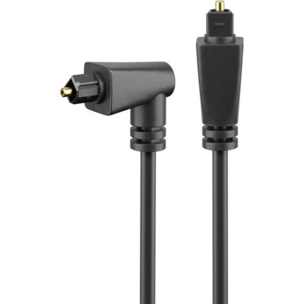 Cavo di Collegamento Audio Digitale Toslink Angolato e Girevole M/M 1m - immagine 2