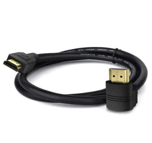 Cavo HDMI™ High Speed con Ethernet A/A M/M Angolato 90° 1m - immagine 2