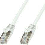 Cavo di rete Patch in rame Cat.6 Bianco SFTP LSZH 0,5m