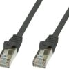 Cavo di rete Patch in rame Cat.6 Nero SFTP LSZH 1,5m