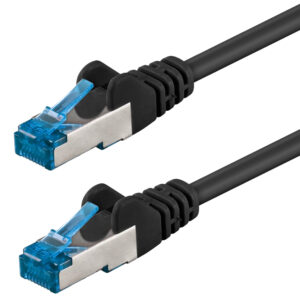 Cavo di Rete Patch in Rame Cat. 6A S/FTP LSZH 15 m Nero