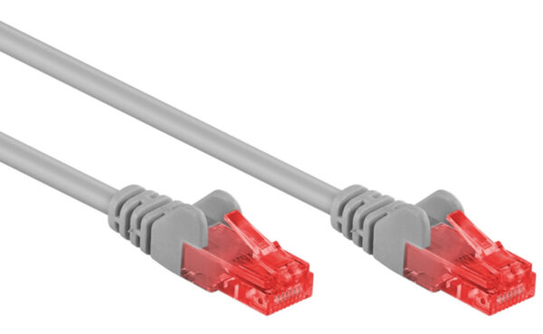 Cavo di Rete Patch in Rame Cat.6 Grigio U/UTP LSZH 0,5m - immagine 3