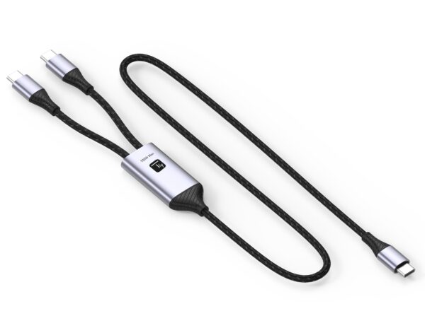 Cavo di Ricarica Sdoppiatore USB-C™ Maschio a Due USB-C™ Maschio 100W 1,5m - immagine 2