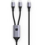 Cavo di Ricarica Sdoppiatore USB-C™ Maschio a Due USB-C™ Maschio 100W 1,5m