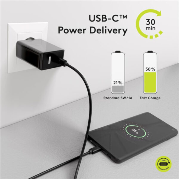 Cavo SuperSpeed USB-C™ Maschio/USB-C™ Maschio 100W PD 0.5m Nero - immagine 3