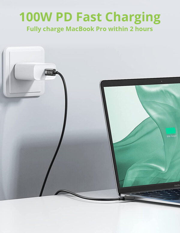 Cavo USB 4 Gen 3 Type-C™ Thunderbolt M/M E-Mark 8K 40Gbps 100W PD 0,8m Nero - immagine 8