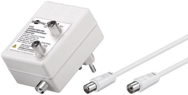 Amplificatore per Antenna Due Dispositivi (DVB-T / DVB-T2 / DVB-C) con Cavo - immagine 3