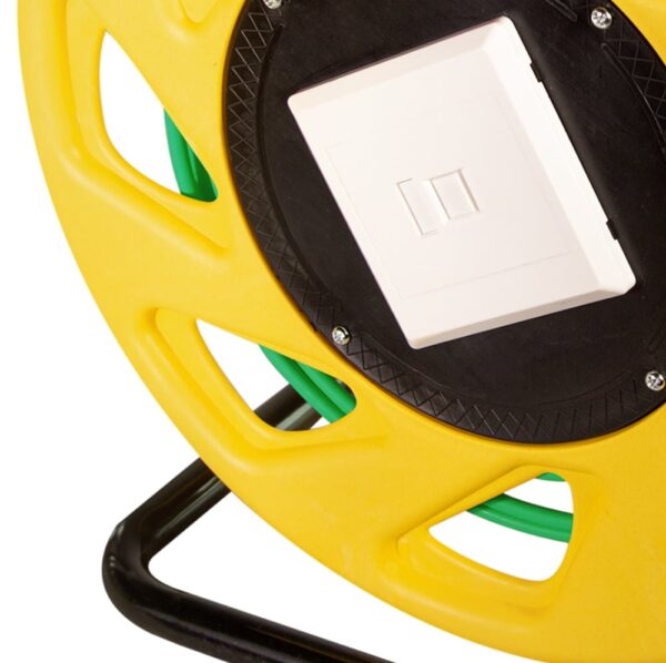Cavo Patch Cat.7 Plug RJ45 S/FTP PUR con Avvolgicavo 60m Verde - immagine 2