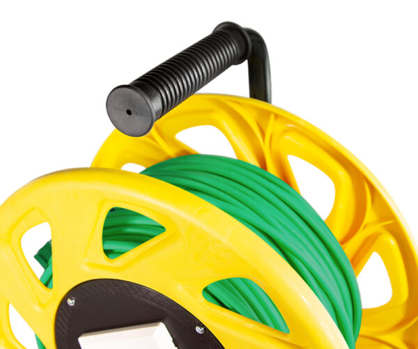Cavo Patch Cat.7 Plug RJ45 S/FTP PUR con Avvolgicavo 60m Verde - immagine 7