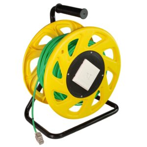 Cavo Patch Cat.7 Plug RJ45 S/FTP PUR con Avvolgicavo 60m Verde