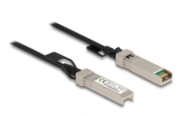 Cavo in Rame Twinax Passivo con Connettori SFP+ 10Gb 1m Nero - immagine 2