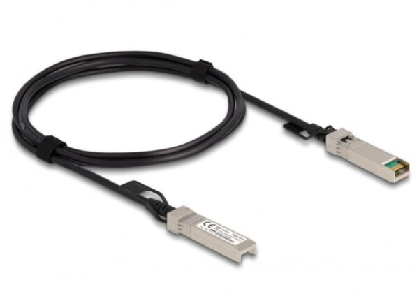 Cavo in Rame Twinax Passivo con Connettori SFP+ 10Gb 1m Nero - immagine 3