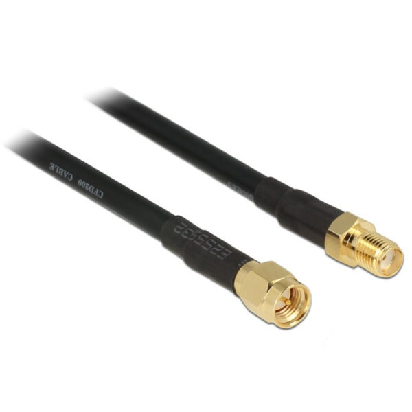 Cavo Antenna SMA M/F a Basse Perdite 7,5m Nero - immagine 3