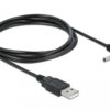 Cavo Alimentazione USB DC 3.5x1.35 mm Angolato 1,5 m Nero - immagine 5