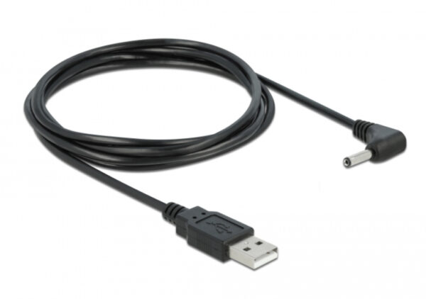 Cavo Alimentazione USB DC 3.5x1.35 mm Angolato 1,5 m Nero - immagine 5