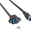 Cavo Prolunga USB 3.0 SuperSpeed B/B M/F da Pannello 1,8m Nero - immagine 2