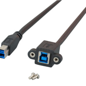 Cavo Prolunga USB 3.0 SuperSpeed B/B M/F da Pannello 1,8m Nero
