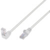 Cavo di Rete Patch Connettore Angolato 90° CCA Cat. 5E UTP 0,25m Bianco - immagine 2