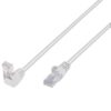 Cavo di Rete Patch Connettore Angolato 90° CCA Cat. 5E UTP 0,5m Bianco - immagine 2