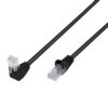 Cavo di Rete Patch Connettore Angolato 90° CCA Cat. 5E UTP 10m Nero - immagine 2