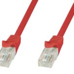 Cavo di Rete Patch in Rame Cat.6 Rosso UTP 0,5m