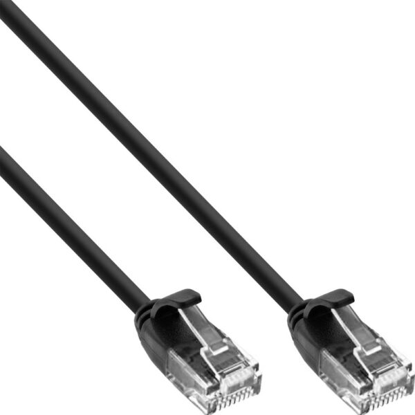 Cavo Patch di Rete Cat.6 UTP Slim 2m Nero - immagine 2