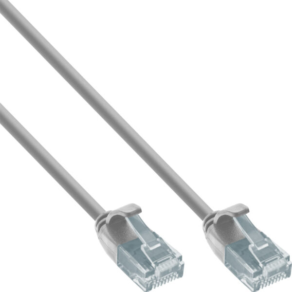 Cavo Patch di Rete Cat.6 UTP Slim 2m Grigio - immagine 2