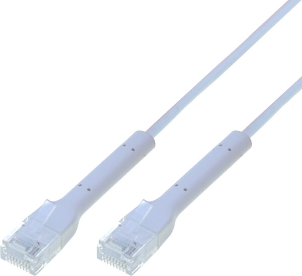 Cavo Slim Patch di Rete Pieghevole in Rame Cat.6A U/UTP 0,5m Bianco
