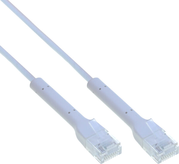 Cavo Slim Patch di Rete Pieghevole in Rame Cat.6A U/UTP 0,5m Bianco - immagine 3