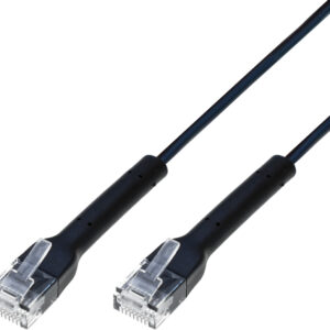 Cavo Slim Patch di Rete Pieghevole in Rame Cat.6A U/UTP 1m Nero