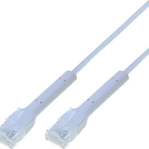 Cavo Slim Patch di Rete Pieghevole in Rame Cat.6A U/UTP 1m Bianco