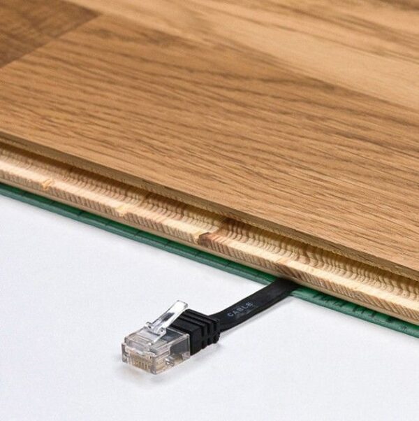 Cavo di Rete Patch Piatto in Rame Cat.6 Nero UTP 7,5m - immagine 8