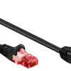 Cavo di rete Patch Connettore Angolato 90° CCA Cat.6 UTP 0,25m Nero - immagine 2
