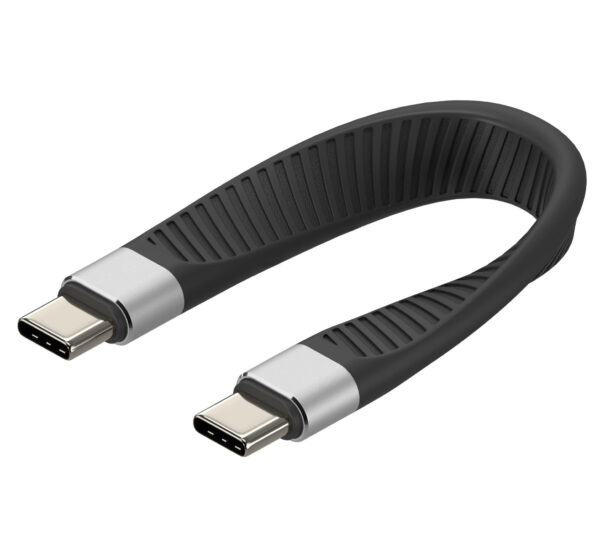Cavo Corto Piatto USB-C™ Maschio a USB-C™ Maschio E-Mark Ricarica Rapida FPC 12.4 cm