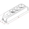Presa Multipla a 3 Posti Italiana Bipasso con Interruttore Nero - immagine 2