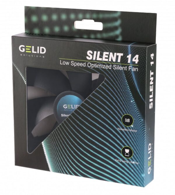 Dissipatore Ventola Silent ad Alto Flusso 140x140x25 12V - immagine 2