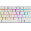 Tastiera Gaming Meccanica USB Anti Ghosting RGB LED 87 Tasti Bianco, Commandos