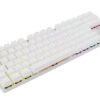 Tastiera Gaming Meccanica USB Anti Ghosting RGB LED 87 Tasti Bianco, Commandos - immagine 3