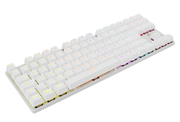 Tastiera Gaming Meccanica USB Anti Ghosting RGB LED 87 Tasti Bianco, Commandos - immagine 3