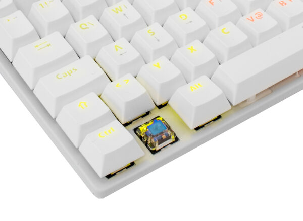 Tastiera Gaming Meccanica USB Anti Ghosting RGB LED 87 Tasti Bianco, Commandos - immagine 4