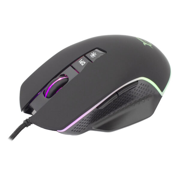 Mouse Ottico Gaming LED RGB con Cavo USB 6400 dpi Nero, GARETH - immagine 3